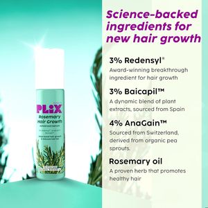 เซรั่มปลูกผมโรสแมรี่แบบโรลออน Plant Fix Plix สูตรเข้มข้น |   เรเดนซิล, 4% อะนาเกน และ 3% ไบคาพิล |   0.34 ออนซ์ (10 มล.) - Product Image 3
