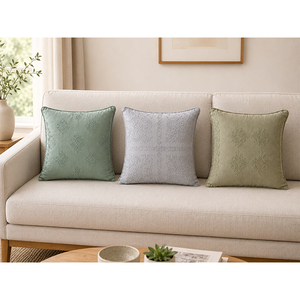 Luxury Embroidered 100% Linen Cushion <b>Cover</b> | Solid Decorative <b>Throw</b> Pillow <b>Cover</b> for <b>Sofa</b>, Living Room & Bedroom - Product Image 6