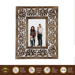 Bulk Distributor Selling Best Quality Modern Design Burnt <b>White</b> Antique Color Mango Wood Photo Picture <b>Frame</b> for Sale - Product Image 2