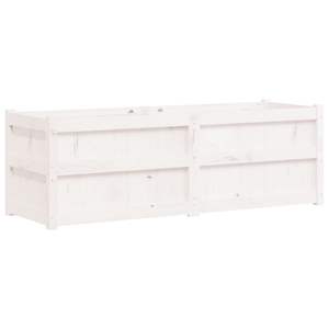 Macetas y jardineras grandes decorativas de madera de pino macizo blanco para jardín - Product Image 2