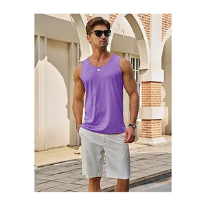 Camiseta sin mangas para gimnasio para hombre – Camiseta deportiva transpirable de secado rápido – Chaleco ligero para correr y hacer ejercicio para entrenamiento y deportes - Product Image 2