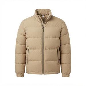 OEM Custom Men's <b>Winter</b> Puffer Jacket Full Zip Stand Collar Windproof Thermal Bubble Coats Casual Daily Outerwear - Product Image 2