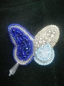 Kit de bordado de camarones con cuentas DIY, broche de camarón para moda, bordado y abalorios hechos a mano - Product Image 2