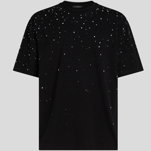 เสื้อยืดผู้ชายแฟชั่นสตรีทลำลองผ้าฝ้ายคุณภาพสูงประดับเพชรเทียมสำหรับฤดูร้อนแบบสั่งทำพิเศษ มีจำหน่ายแล้ว - Product Image 1
