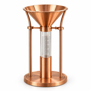 Pluviomètre en cuivre pour une mesure précise des précipitations et une surveillance météorologique |   Collecteur de précipitations de précision pour tests en extérieur - Product Image 1