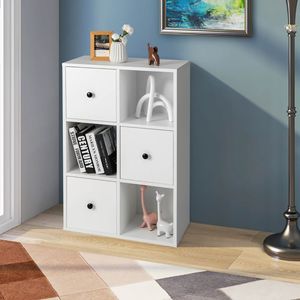 Libreria a 3 Ripiani per Soggiorno con Dispositivo Anti-Ribaltamento, Eleganti Mobili per Arredamento Casa - Product Image 2