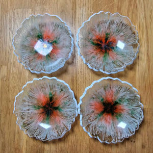 <b>Small</b> White epoxy resin Geode design <b>Bowl</b> handmade Decorative Serving <b>Bowl</b> - Product Image 1