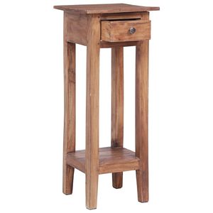 Support pour plantes en bois de mahogany massif, brun chaud, 11,8x11,8x29,5 pouces, table de chevet - Product Image 2