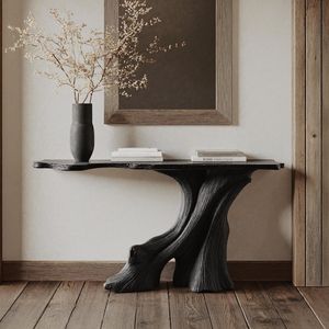 Reclaimed wood black <b>console</b> <b>table</b> <b>rustic</b> wooden entry way <b>table</b> furniture handcrafted refined wall <b>table</b> unique home decor - Product Image 1