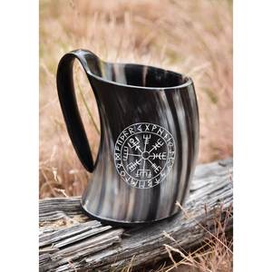 Handcrafted Buffalo Horn <b>Beer</b> Mug Eco-Friendly Natural Finish Different Sizes Wholesale for Vikings Drinking - Product Image 3