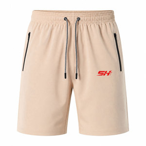 Pantalones Cortos Deportivos Clásicos Únicos para Hombre, Estilo Urbano, Tela de Poliéster y Spandex, Colores y Estampados Personalizados, Bolsillos Laterales - Product Image 1