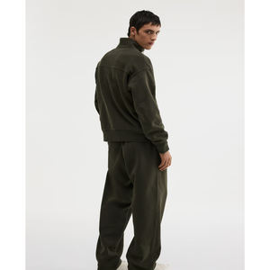 Sudadera con capucha de algodón de alta calidad para hombre, con logo personalizado, cuello redondo, media cremallera, estilo urbano, lisa, personalizable - Product Image 2