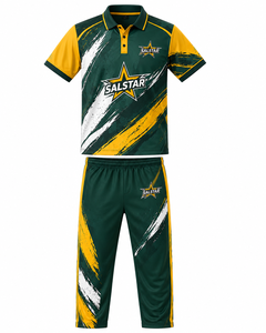 Uniforme de Cricket para Hombre SALSTAR, Jersey de Manga Corta y Pantalones de Poliéster Sublimado, Secado Rápido, Corte Regular, Ropa para Todas las Temporadas - Product Image 3