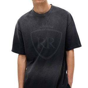 Camiseta Básica de Verano para Hombre, Estilo Urbano, Efecto Desgastado por el Sol, Corte Holgado, 100% Algodón, Moda Urbana, Tela Suave - Product Image 3