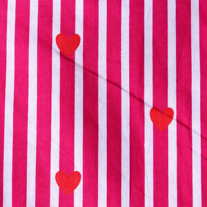 Le Souvenirs Tissu en coton peigné léger, absorbant l'humidité, respirant, biologique, écologique, imprimé couleur Cœur Magnifique - Product Image 1