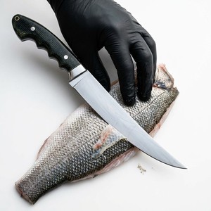 Handmade Stainless Steel Fillet <b>Boning</b> Fishing Kitchen <b>Knife</b> Fixed Blade Resin <b>Handle</b> Leather Sheath Wholesale Manufacturer - Product Image 5