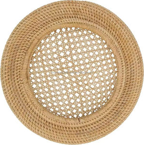 OEM tissé léger durable Vietnam de plat de salle à manger de plat de chargeur fait main écologique de rotin - Product Image 5