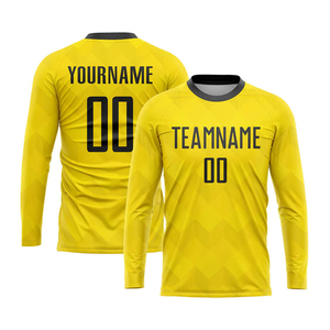 High-performance Custom Gold And Black Soccer Jersey Ventilated Mesh Panel Inserts Sublimation Uniform Wear - Product Image 2