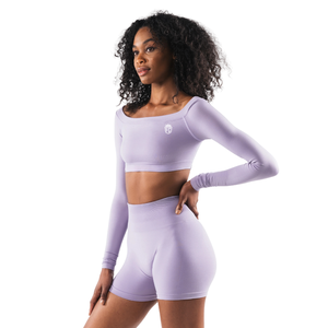 Top Corto Deportivo sin Costuras para Mujer, Hombros Descubiertos, Manga Larga, Estilo Aquari SE, Ajuste Elástico, Tela Suave, Ropa Deportiva - Product Image 2