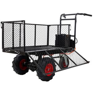 Carrello Elettrico da Giardino 48V DC 1200W, Capacità di Carico 1320 Libbre, Carrello Utilitario in Metallo a Trazione Manuale - Product Image 6