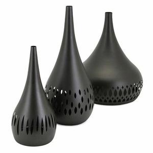Trending Black Finish Round Flower Vase For Home Livingroom Table <b>Top</b> Decorative Use Wedding Entrance Use Flower Vase Pot - Product Image 1