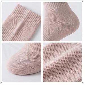 North Approach Crew <b>Socks</b> Solid Pink Anti-Slip Cotton Bamboo Fiber Adults Spring Casual Wear - Product Image 4