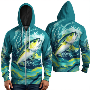 เสื้อฮู้ดตกปลาทรอปิคอล เคอร์เรนท์ วาฮู แบรนด์ Bright Ocean Performance Wear - Product Image 2