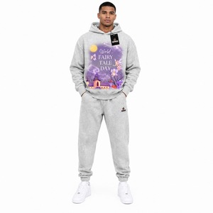Men Printed Tracksuit <b>Matching</b> Sweatshirt and <b>Joggers</b> Casual Activewear <b>Set</b> for Exercise Travel Outdoor and Everyday Wear - Product Image 6