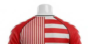 Camiseta de polo de fútbol sublimada de súper calidad con cuello de punto plano y brazalete 100% poliéster jacquard 150 g/m² - Product Image 5