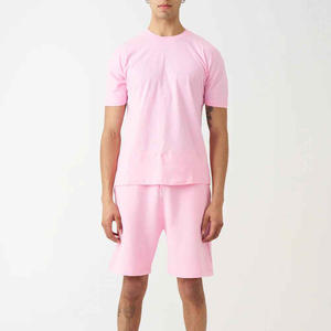 Ensemble de shorts d'été respirants de qualité supérieure, couleur unie, en tissu éponge, nouvelle collection, best-seller, imprimé sérigraphié, style hip-hop - Product Image 1