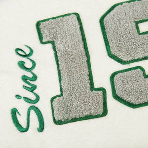 Blousons universitaires formels enduits pour hommes, avec broderies chenille personnalisées, logo avant, coupe classique, style uniforme scolaire de baseball - Product Image 5