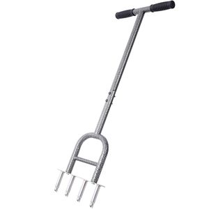 Aeratore Manuale per Prato a 4 Punte con Impugnatura in Gomma Morbida, Strumento per Pulizia del Giardino, Attrezzo Portatile per Aerazione - Product Image 4