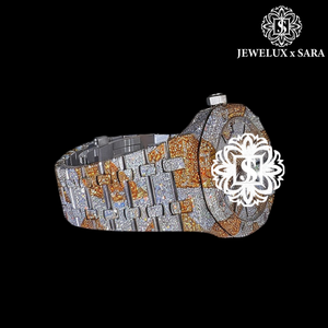 Montre de luxe de qualité supérieure entièrement sertie de diamants blancs pour cadeaux, célébrations et occasions spéciales, disponible au meilleur prix - Product Image 3