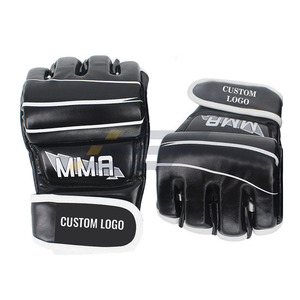 Gants de MMA de couleur noire de qualité supérieure, prix de gros, vêtements de sport pour la lutte, impression de logo personnalisée - Product Image 4