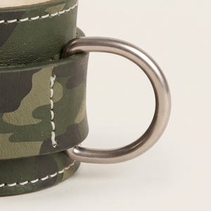Sangle de cheville en cuir camouflage pour haltérophilie, avec boucle en D pour machine à câble, idéale pour la gym et l'exercice - Product Image 5