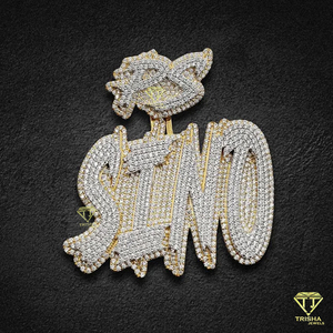 Pendentif personnalisé de luxe avec nom, collier hip-hop glacé, bijoux personnalisés avec lettres et caractères, design haut de gamme pour hommes et femmes - Product Image 1
