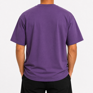 Camiseta de Manga Corta para Hombre, Cuello Redondo, Corte Holgado, Personalizada con Serigrafía, de Algodón Orgánico Ecológico Ultra Suave - Product Image 2