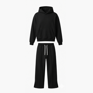 Ensemble survêtement homme molletonné 100% coton 400g, coupe oversize, respirant, avec logo personnalisé, idéal pour l'hiver - Product Image 5