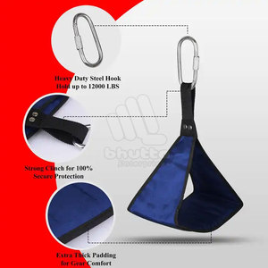 Sangles abdominales réglables légères en polyester/nylon de haute qualité et très résistantes pour l'entraînement aux tractions, les exercices de force et la musculation - Product Image 4