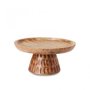 Support à gâteau en bois style ferme pour table de dessert de mariage et présentation sur comptoir de cuisine - Product Image 3