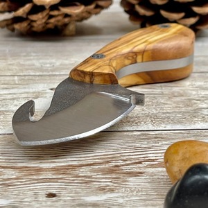 Couteau à Découper en Acier Carbone Fait Main avec Manche en Bois de Rose et Étui en Cuir – Couteau Personnalisé - Product Image 2