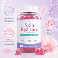 Gummies au glutathion, collagène et biotine, 60 unités, complément beauté pour la peau, les cheveux et les ongles, marque privée, soutien antioxydant pour adultes