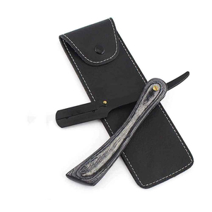 Custom Stainless Steel Handle Straight Shaving Razor <b>Men</b> Professional Barber Cut Throat Set Leather Case Protective High Quality - Product Image 2