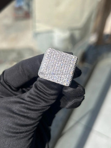 Anillo de Hombre de Plata 925 con Baño de Rodio, Estilo Hip Hop, con Incrustaciones de Moissanita y Diamantes Simulados, Anillo de Lujo para Boda, Anillo de Pinky - Product Image 2