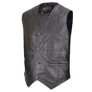 Gilet en cuir pour homme, couleur unie, design personnalisé, hiver, décontracté, écologique, respirant, streetwear, vente chaude, prix raisonnable - Product Image 2