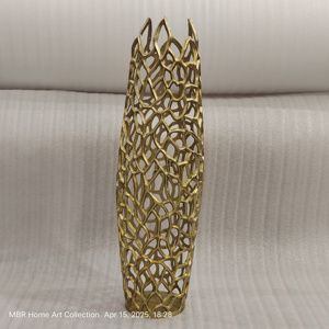 Black Deco 79 Jarrón decorativo de metal de aluminio Pieza central de coral recortada para decoración del hogar como macetas y jardineras - Product Image 4