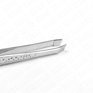 Pinzas de Cejas de Acero Inoxidable Premium, Color Personalizado, Logotipo Personalizado, Punta Inclinada y Puntiaguda, Empuñadura con Puntos, Herramienta de Belleza OEM - Product Image 4