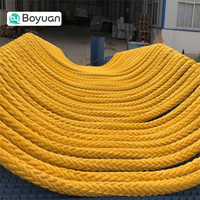 Cordage d'amarrage UHMWPE ultra-résistant, corde marine HMPE 12 brins, corde flottante pour bateaux 24 mm, cordes pour ponts, cordes pour ascenseurs électriques, cordes pour treuils