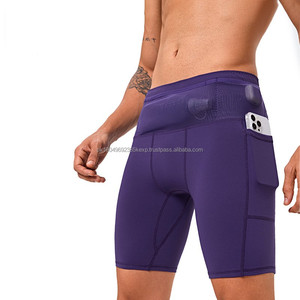 Pantalones cortos para correr al aire libre para hombre, mallas atléticas para correr, pantalones cortos de gimnasio, mallas para hombre, pantalones cortos de compresión con logotipo personalizado - Product Image 4