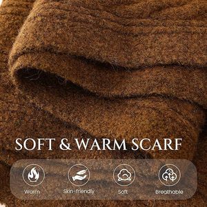 ผ้าพันคอไหมพรมแบบยูนิเซ็กซ์พร้อมสกรีนโลโก้ - ผ้าพันคอไหมพรมสำหรับฤดูหนาวขายส่ง - ผ้าพันคอไหมพรมเนื้อนุ่มแบบริบพร้อมโลโก้สั่งทำจำนวนมาก - Product Image 6